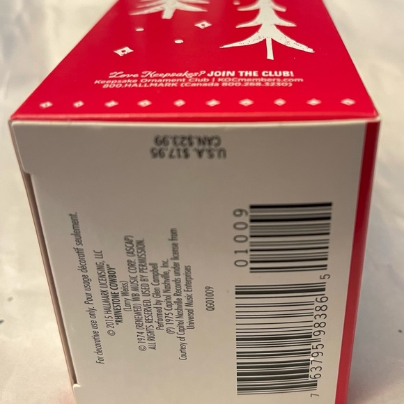 Hallmark ornament, Rhinestone Santa, batteries in box.  New. - Picture 6 of 7